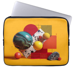 Abstract geometric colourful composition  laptop sleeve