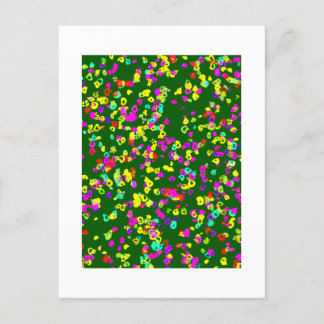 Abstract Geometric Colourful Floral Pattern Holiday Postcard
