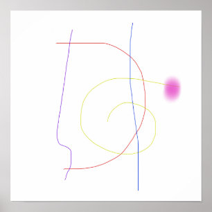 Abstract Geometric Colourful Lines Poster