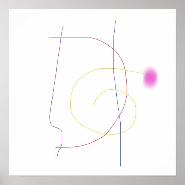 Abstract Geometric Colourful Lines Poster (Front)