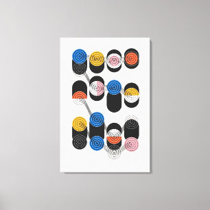 Abstract Geometric Colourful Maze Pattern Canvas Print