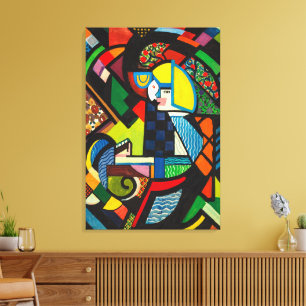 Abstract Geometric Colourful Modernist Painting Canvas Print