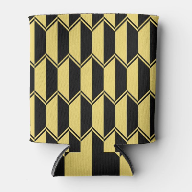 Abstract geometric, colourful pattern design. can cooler (Front)