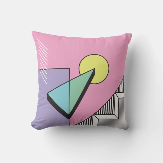 Abstract geometric composition background in postm cushion (Front)