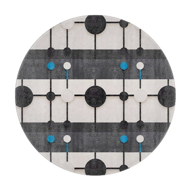 Abstract Geometric Composition Featuring Circles Cutting Board (Front)