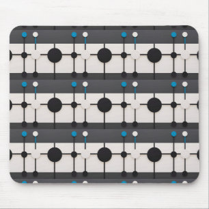 Abstract Geometric Composition Featuring Circles Mouse Mat