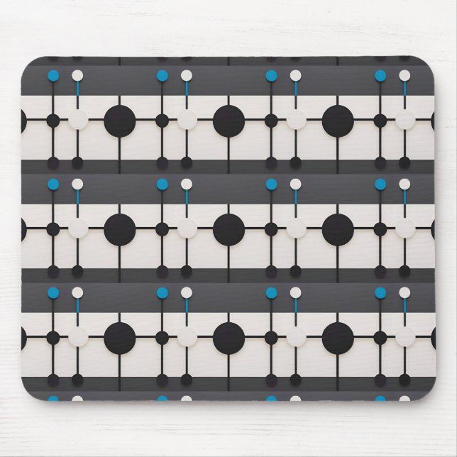 Abstract Geometric Composition Featuring Circles Mouse Mat (Front)