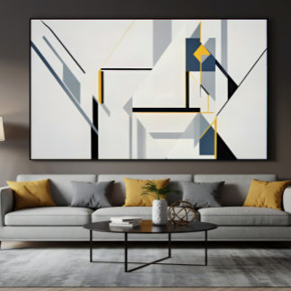 Abstract Geometric Composition Modern Poster