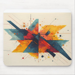 Abstract geometric composition mouse mat