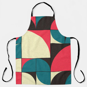 Abstract geometric, computational art illustration apron