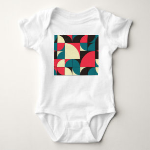 Abstract geometric, computational art illustration baby bodysuit