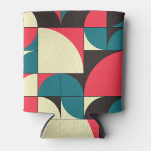 Abstract geometric, computational art illustration can cooler