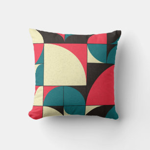 Abstract geometric, computational art illustration cushion