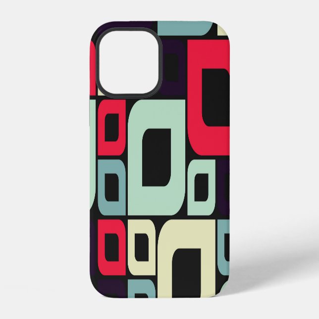 Abstract Geometric, Computational Art Illustration iPhone Case (Back)