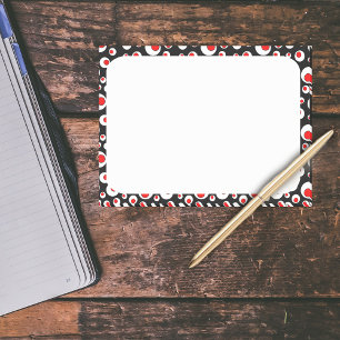 Abstract Geometric Cool Red White Circles Post-it Notes