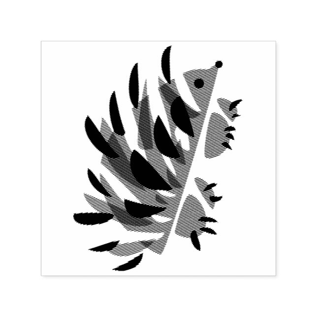 Abstract Geometric Cute Hedgehog Self-inking Stamp (Design)