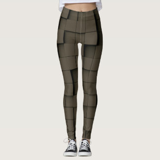 Abstract Geometric Dark Shade Leggings