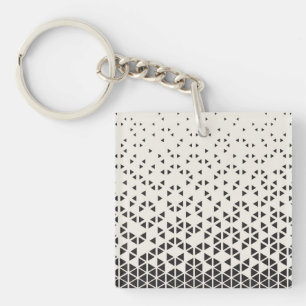 Abstract Geometric Design Key Ring