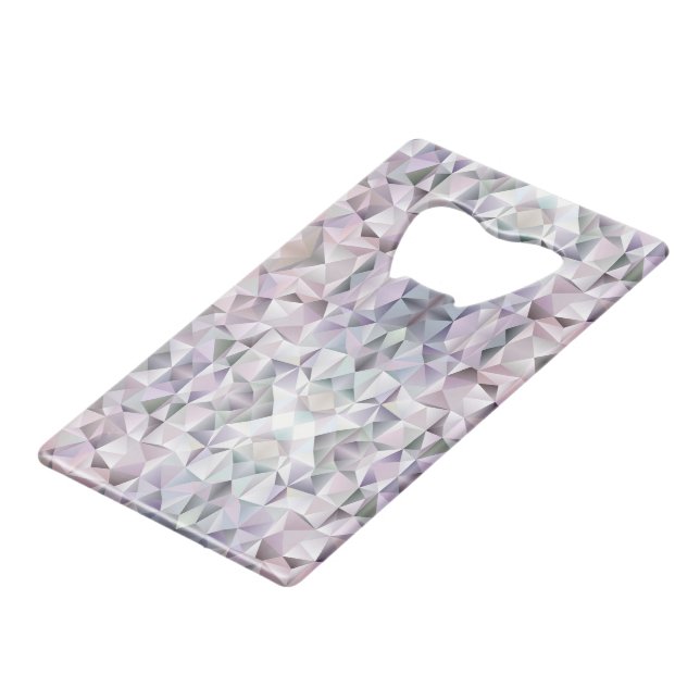 Abstract geometric design on a card-shaped object  (Front Angled)