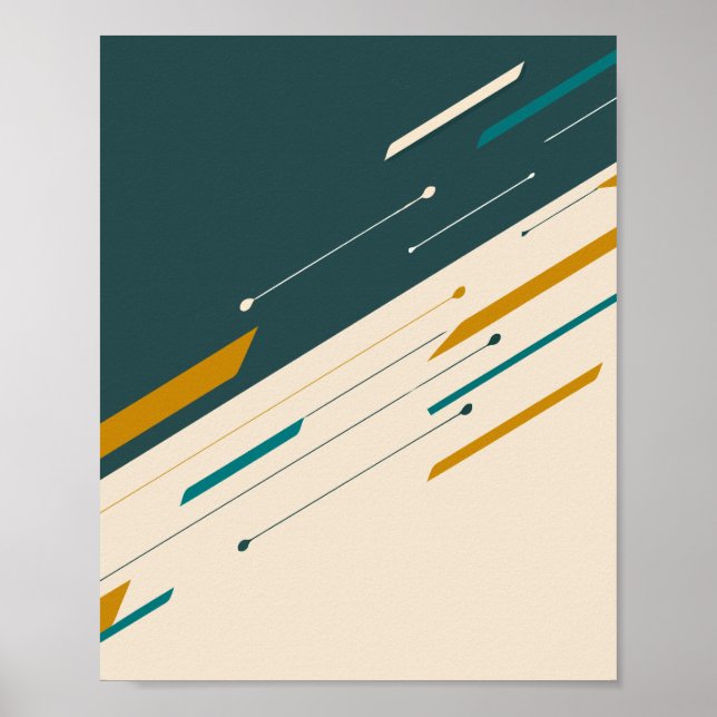 Abstract Geometric Design with Dynamic Lines Poster (Front)