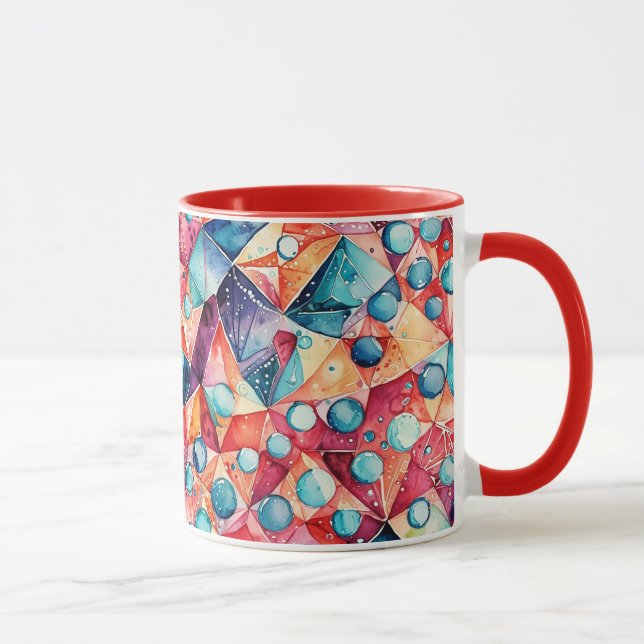 Abstract geometric digital pattern 29 -Coffee Mug (Right)
