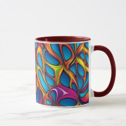 Abstract geometric digital pattern 35 - Coffee Mug