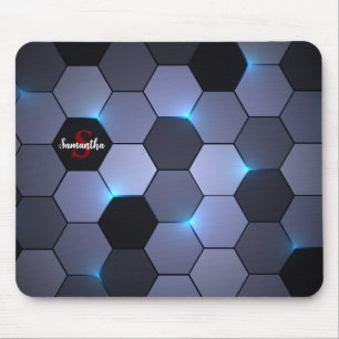 Abstract Geometric Elegance Hexagonal Mouse Pad
