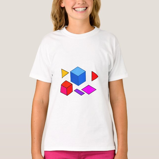 Abstract Geometric Elements Pattern for Minimalist T-Shirt (Front)