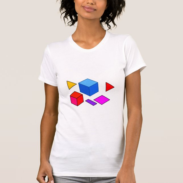 Abstract Geometric Elements Pattern for Minimalist T-Shirt (Front)