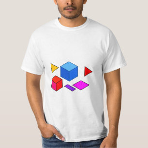 Abstract Geometric Elements Pattern for Minimalist T-Shirt