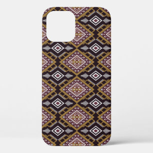 Abstract geometric ethnic, wallpaper design. iPhone 12 case
