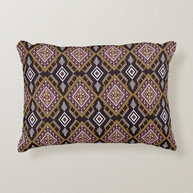 Abstract geometric ethnic, wallpaper design. decorative cushion (Front)
