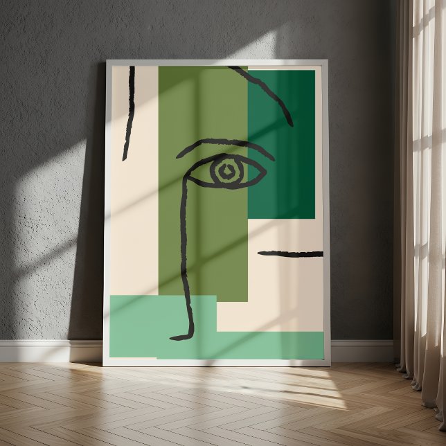 Abstract Geometric Eye Line Art Poster (Creator Uploaded)