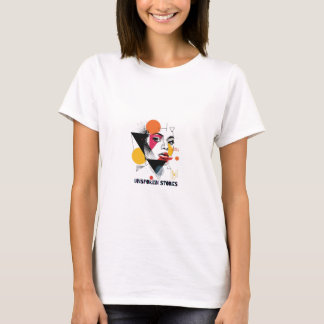 Abstract Geometric Face Art Women’s Graphic Tee