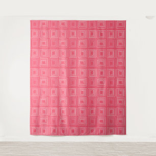  abstract geometric fashionable sixties pink  tapestry