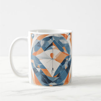 Abstract Geometric Fish Fishing Rod Design for Ang Coffee Mug