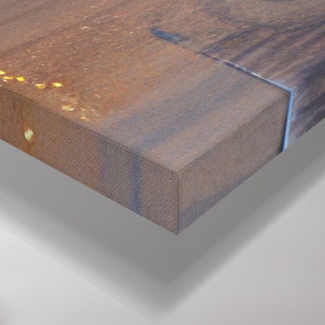 Abstract Geometric Flower Art – Textured Acrylic  Canvas Print (Corner(Bottom))