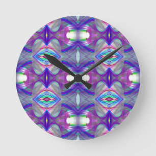 Abstract Geometric Fractal Round Clock