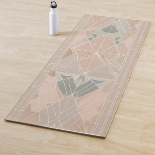 Abstract Geometric Fragmented Design Yoga Mat