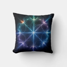 Abstract Geometric Glow Throw Pillow