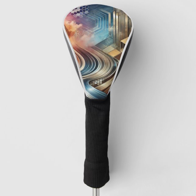 Abstract Geometric Golf Club Cover (Front)