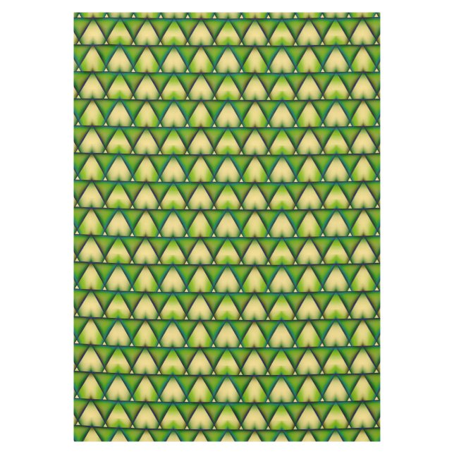 Abstract geometric green texture tablecloth (Front)