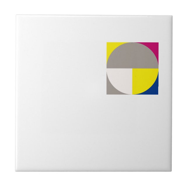 Abstract geometric grey fuchsia  tile