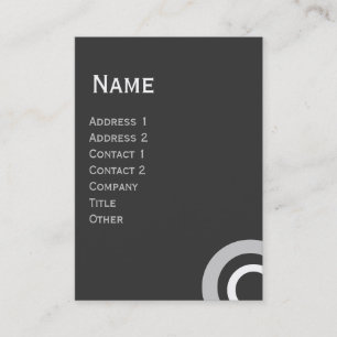ABSTRACT GEOMETRIC GREY WHITE CIRCLES BUSINESS CARD