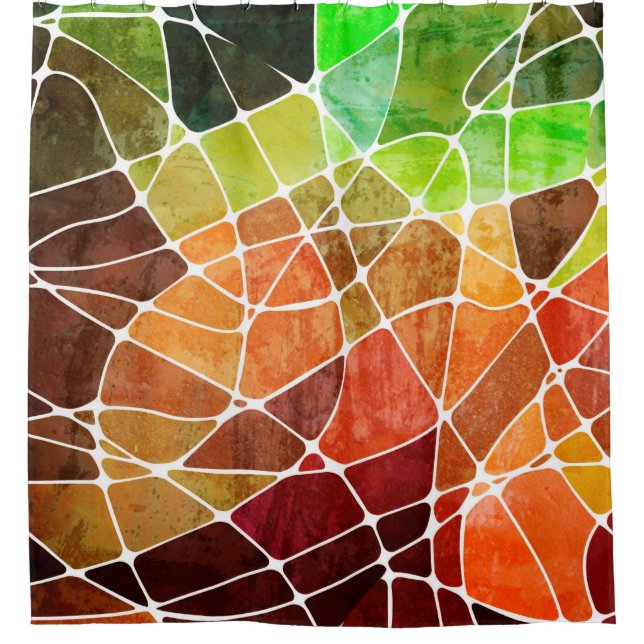 abstract geometric grunge backgroundabstract, agin shower curtain (Front)