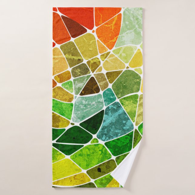 abstract geometric grunge backgroundpattern,grunge bath towel (Bath Towel)