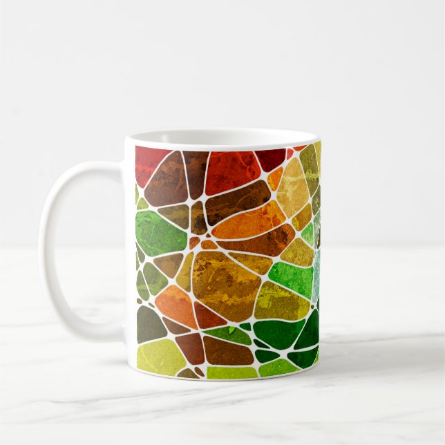 abstract geometric grunge backgroundpattern,grunge coffee mug (Left)