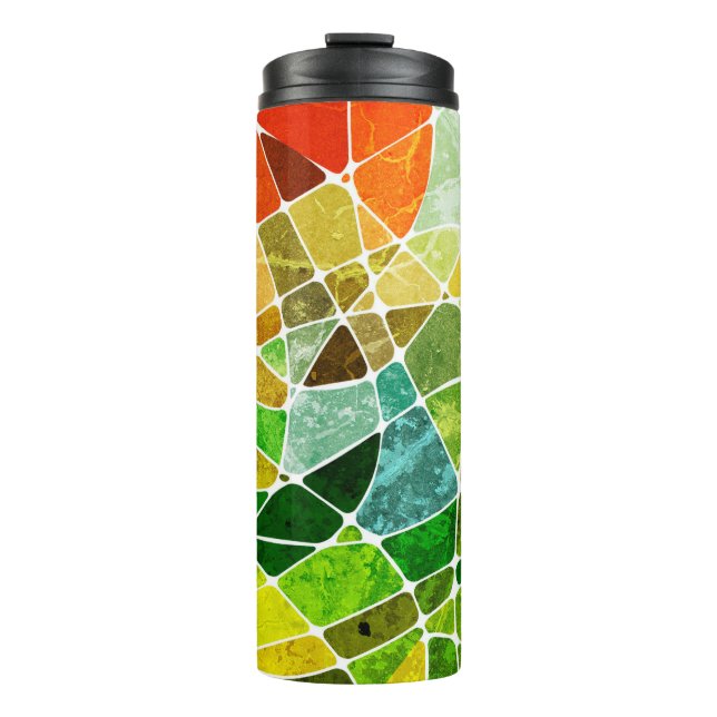 abstract geometric grunge backgroundpattern,grunge thermal tumbler (Front)