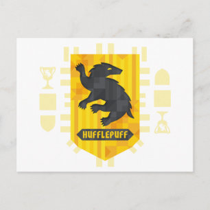 Abstract Geometric HUFFLEPUFF™ Crest Invitation Postcard