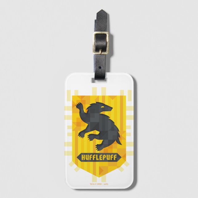 Abstract Geometric HUFFLEPUFF™ Crest Luggage Tag (Front Vertical)